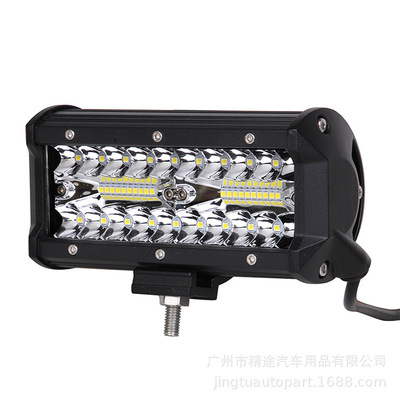 跨境专供 120W 新三目款长条灯 汽车工作灯 LED车灯 越野车顶灯