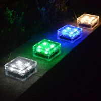 户外LED太阳能灯冰砖灯地砖方形地埋灯 庭院灯太阳能灯生产厂家